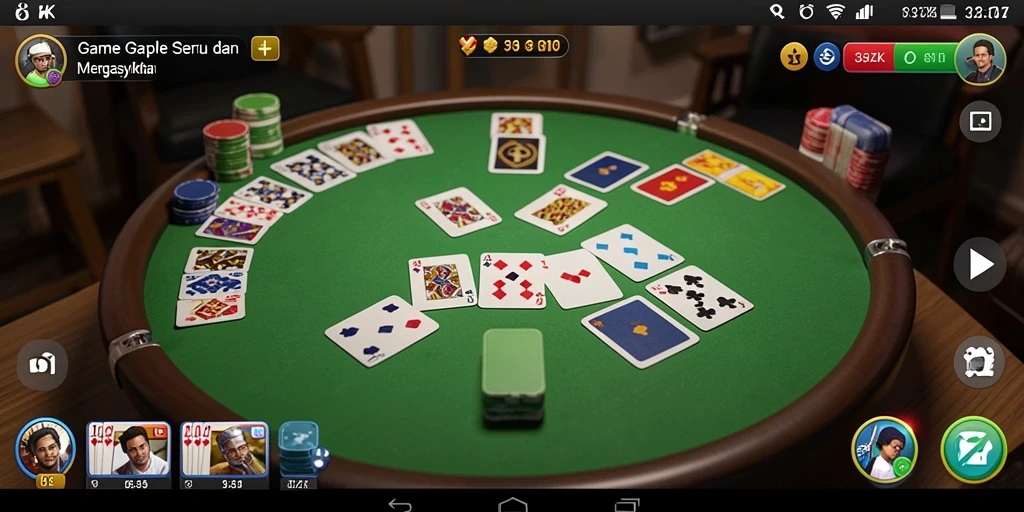 Tampilan gameplay seru dalam permainan Gaple 33ZK.
