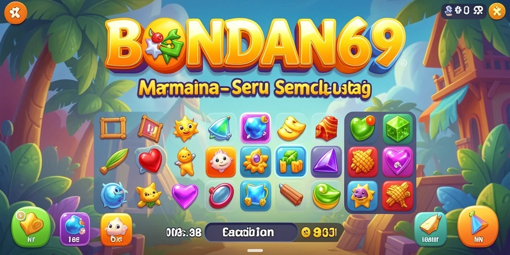 Tampilan gameplay BONDAN69 yang penuh warna dan menantang.