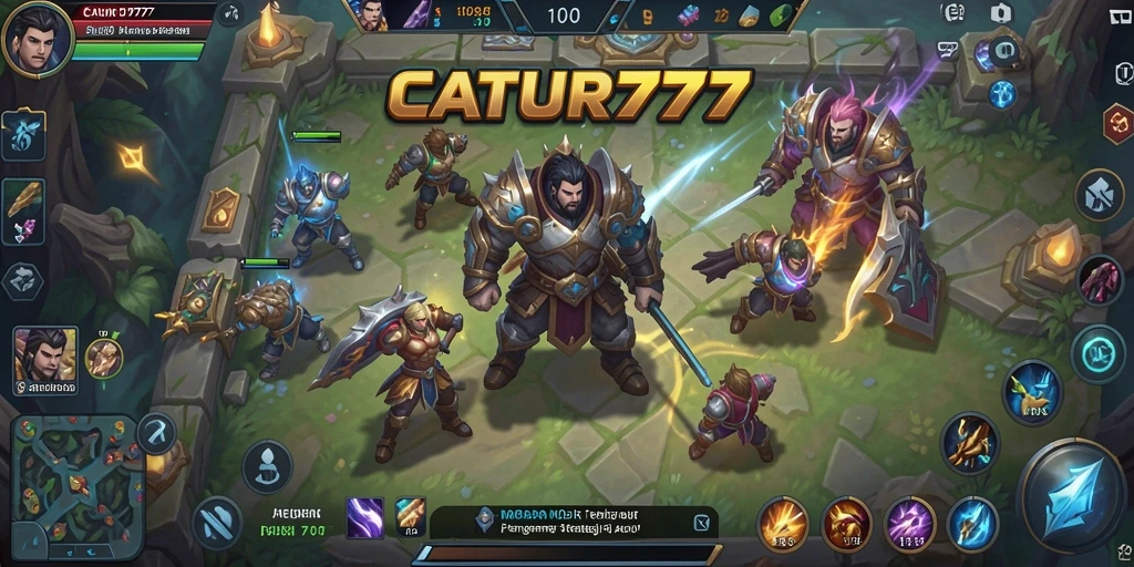 Tampilan gameplay seru di arena pertempuran CATUR777.