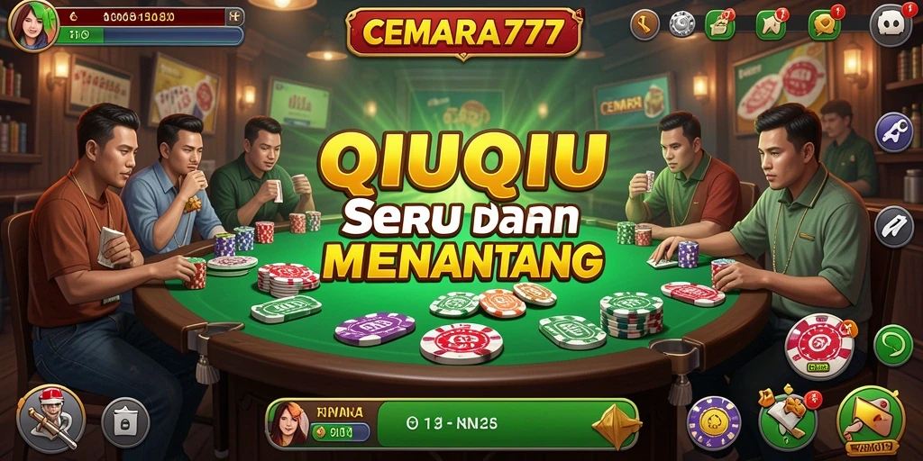 Tampilan gameplay QiuQiu yang mendebarkan di CEMARA777.