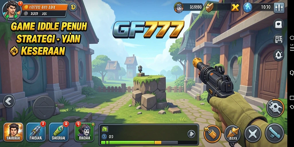 Screenshot gameplay utama GF777 yang menunjukkan aksi Idle yang menarik.