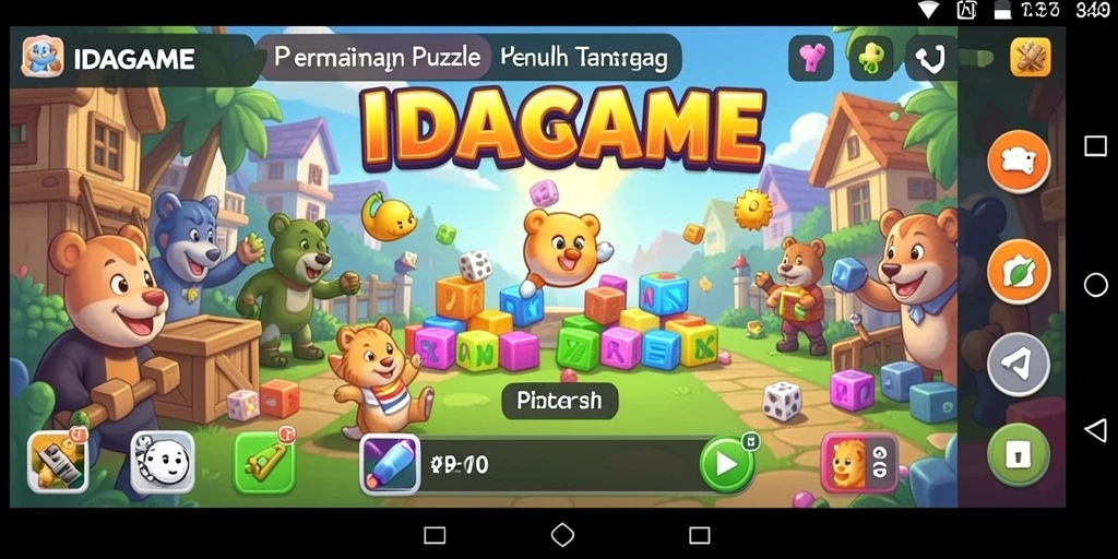 Tangkapan layar gameplay IDAGAME menampilkan serunya menyelesaikan teka-teki Puzzle.