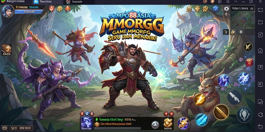 Tampilan gameplay MPO88ASIA yang seru dengan pertarungan epik dan karakter yang dinamis.