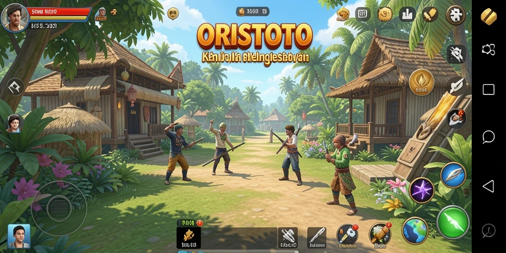 Tampilan gameplay ORISTOTO yang menarik dengan kustomisasi karakter.