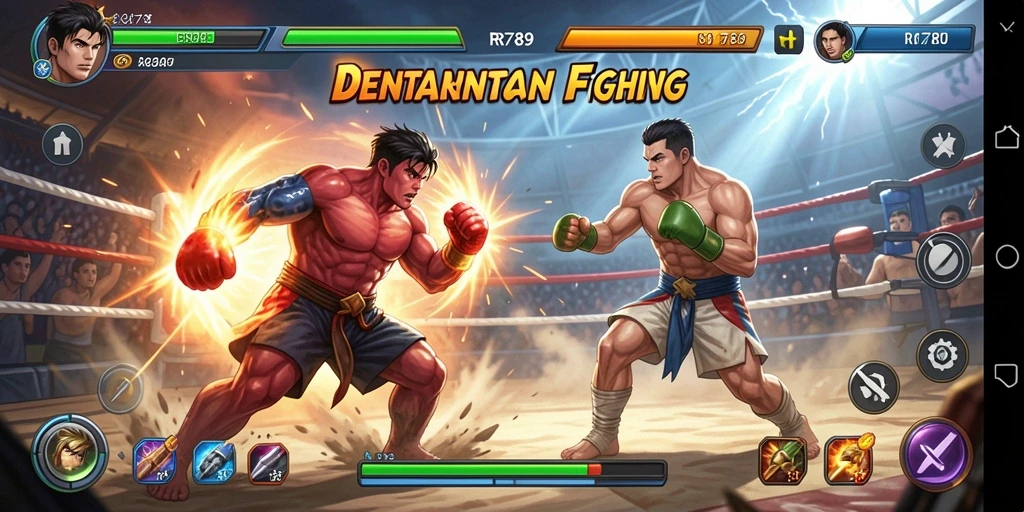 Screenshot RR789 menampilkan aksi pertarungan yang mendebarkan.