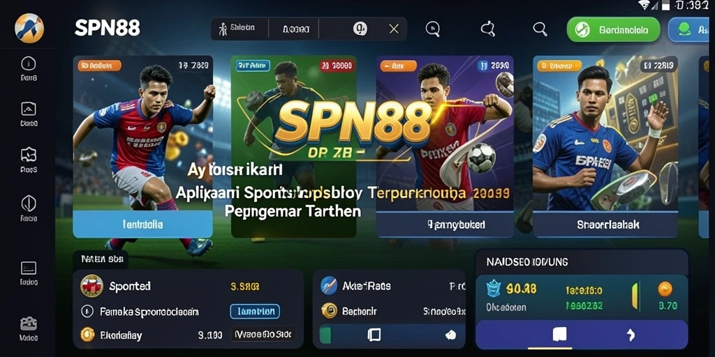 Tampilan utama SPN88 dengan berbagai pilihan taruhan olahraga.